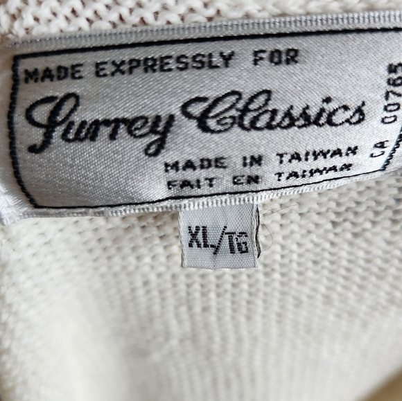 Vintage "Surrey Classics" Black Polka Dot Short Sleeve Knit Top Size XL - Picture 13 of 15